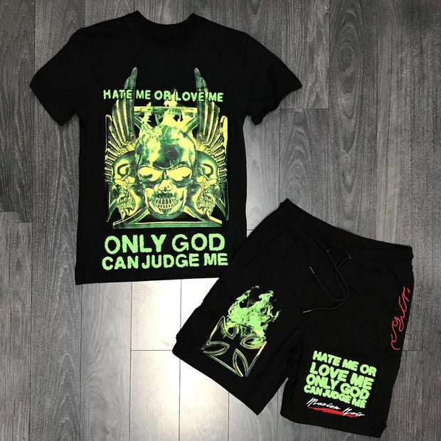 Fashion personality street style casual loose shorts suit men