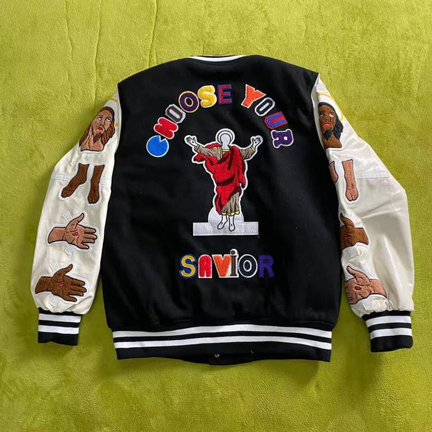 Hip-hop fashion street jacket baseball uniform jacket