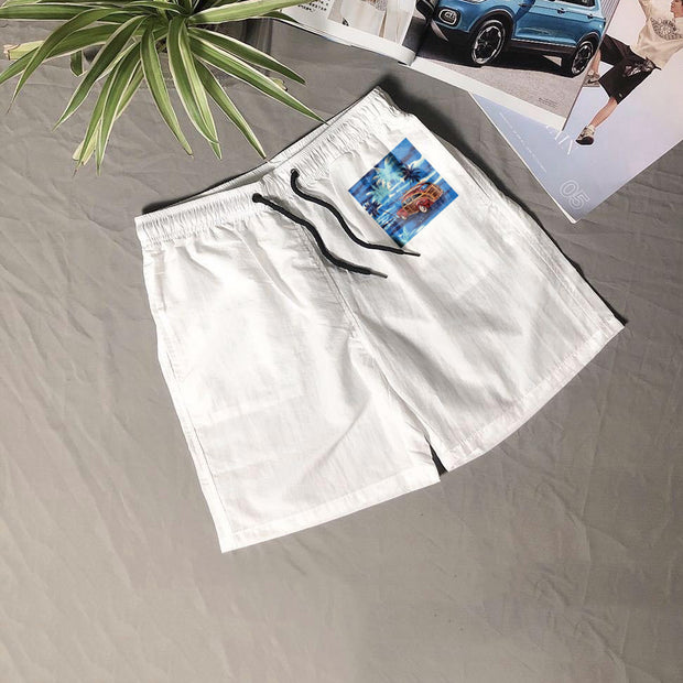 Hawaiian print casual swimming shorts