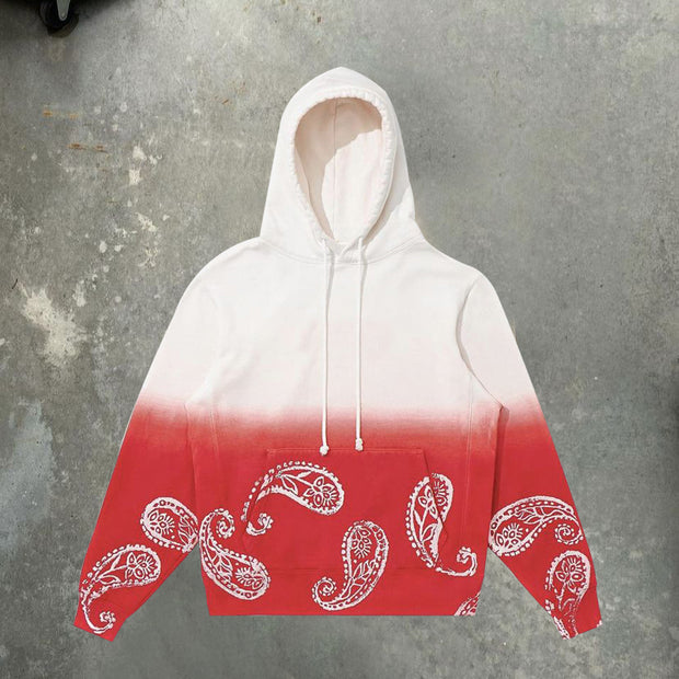 Fashion loose cashew flower men's hoodie