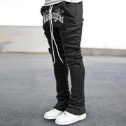 Retro Hip Hop LA Print Flared Pants