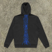 Statement skull print streetwear hoodie