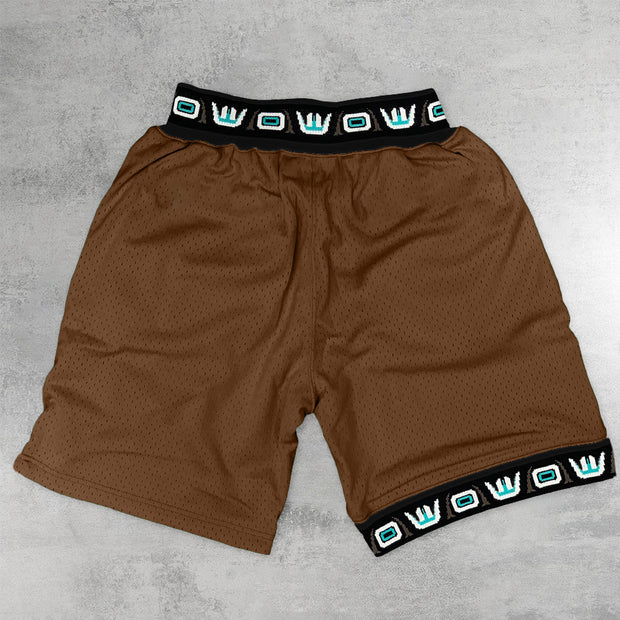 Grizzly Design Print Sports Sports Retro Shorts