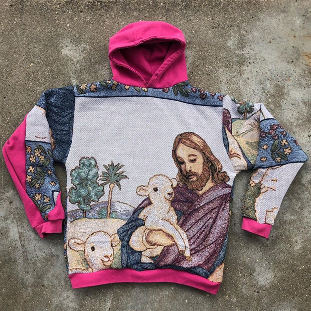 Stylish Jesus Print Long Sleeve Hoodie