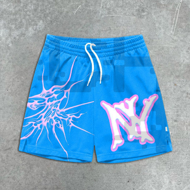 graphic print shorts