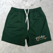 Retro Fashion Butterfly Tide Brand Mesh Shorts