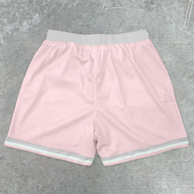 cartoon comic art print mesh shorts