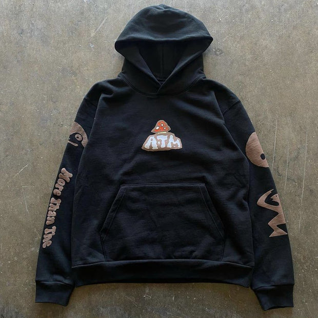 Fashionable personality printed hoodie men