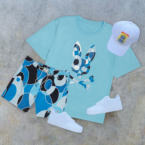 Fashion Personality Print Casual Short Sleeve Suit
