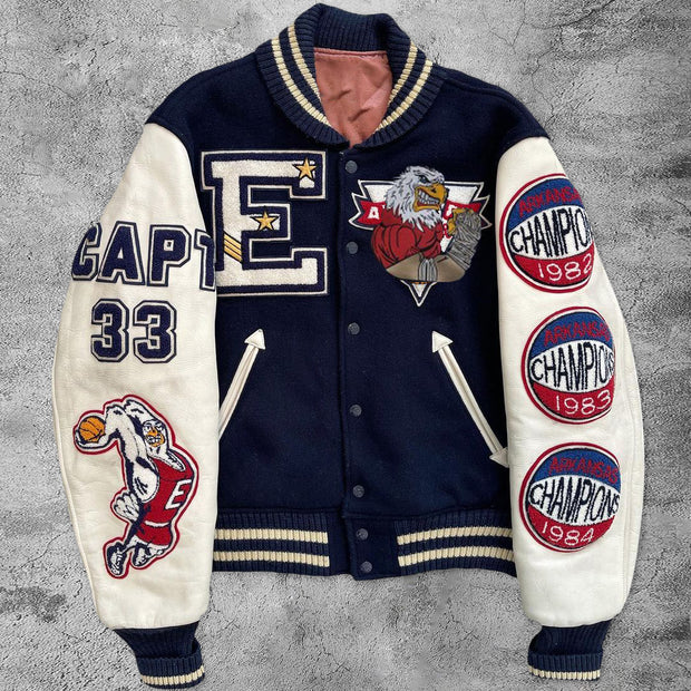 Casual violent dunk eagle baseball jacket