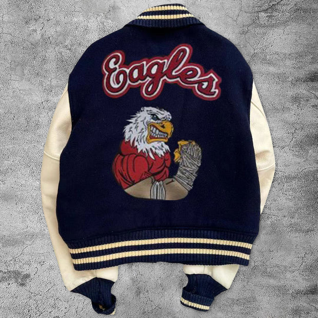 Casual violent dunk eagle baseball jacket