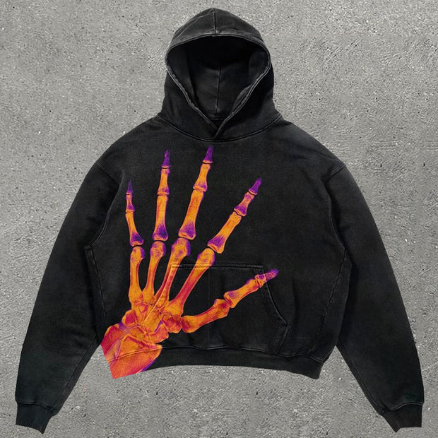 Hand Print Long Sleeve Hoodie