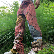 Ethnic retro print street trousers