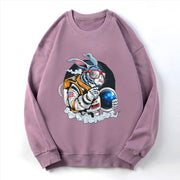 College style loose round neck drop shoulder sweater men's and women's sweatshirts