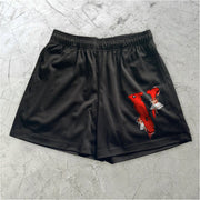 Fashion printed trendy loose sports shorts