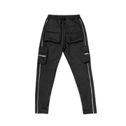 Multi-pocket reflective straight-leg sports casual trousers