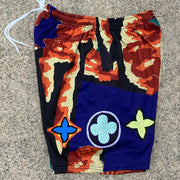 Personalized Print Casual Trendy Mesh Shorts
