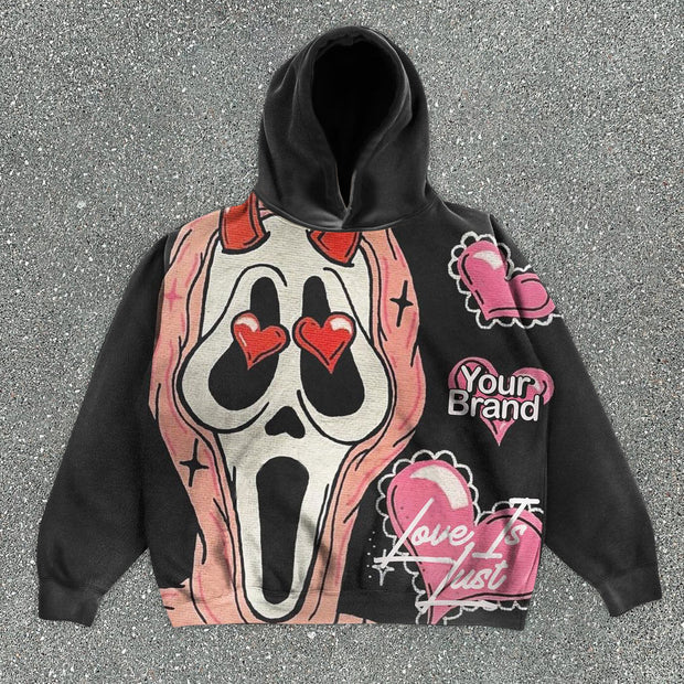 Scream Retro Print Street Hoodie