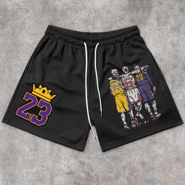 Comfortable Street Sports Pattern Retro Shorts