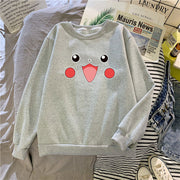 Cartoon loose plus velvet round neck long sleeve sweatshirt