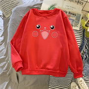 Cartoon loose plus velvet round neck long sleeve sweatshirt