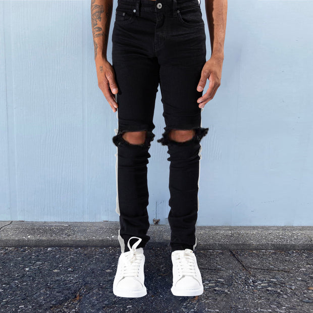Vintage Street Side Web Shredded Skinny Jeans