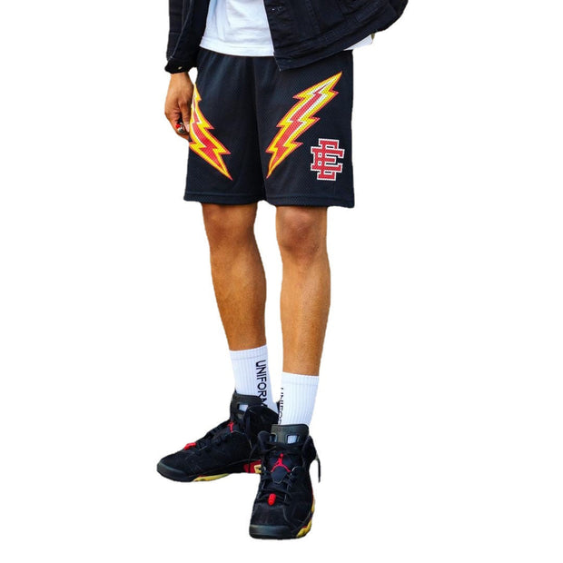 Casual fitness shorts male muscle sports five-point pants mesh shorts
