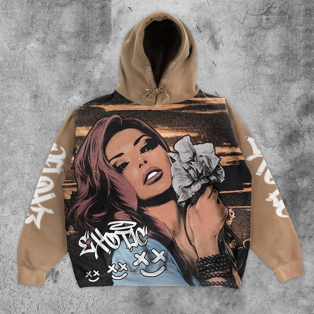 Beautiful Lady Full Print Hoodie