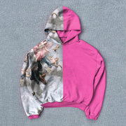 Retro street art print hoodie