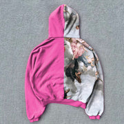 Retro street art print hoodie