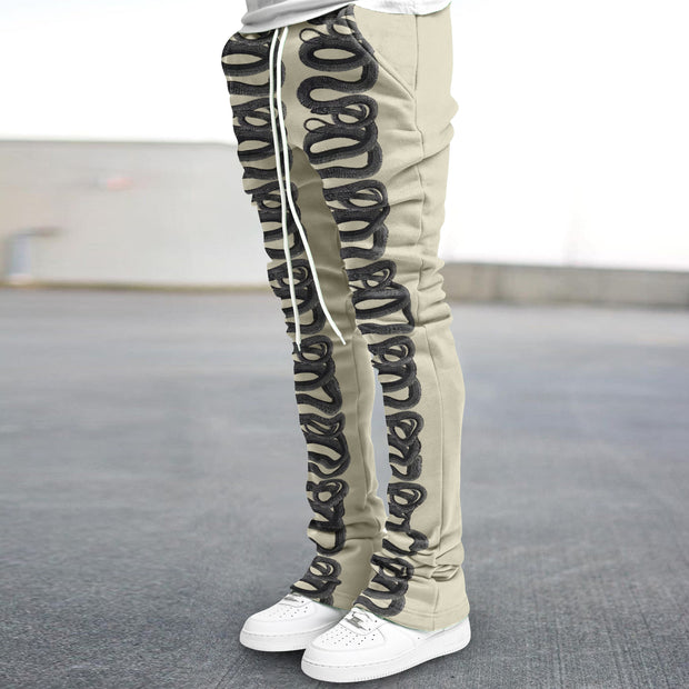 Vintage Snake Print Trendy Street Trousers
