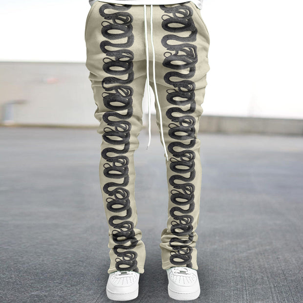 Vintage Snake Print Trendy Street Trousers