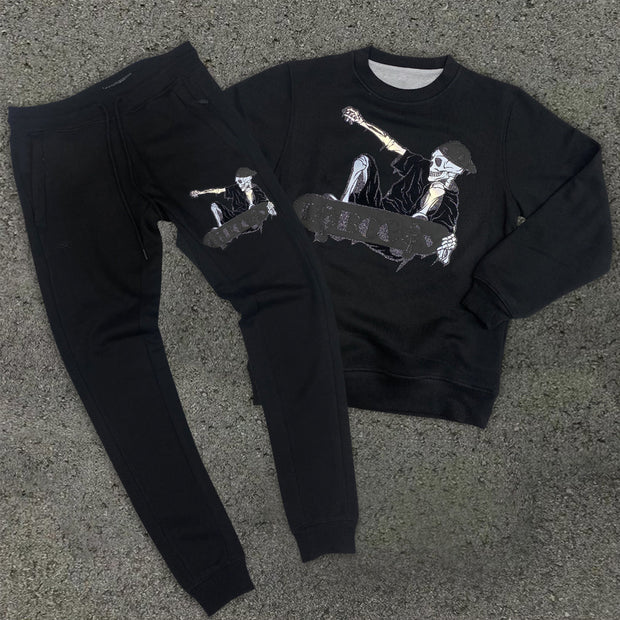 Skull skateboard casual street sports home set