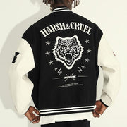 Casual retro tiger baseball jacket