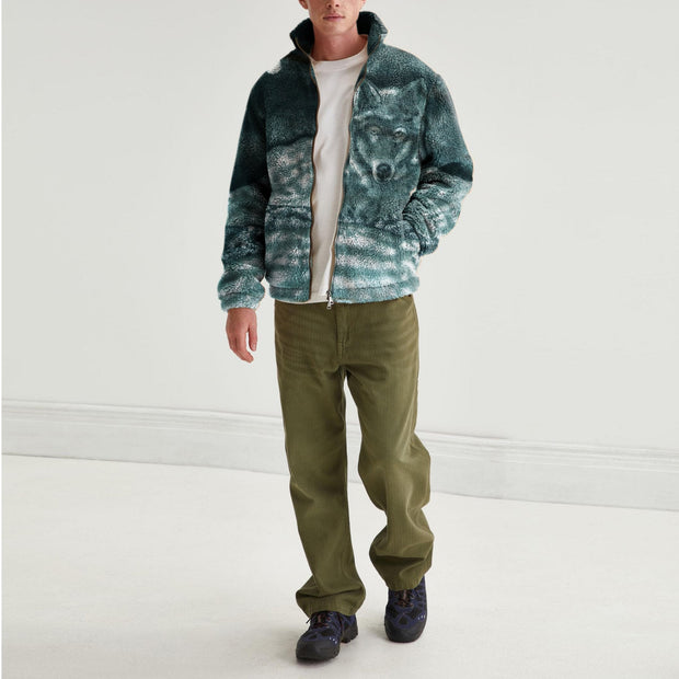 Fashion animal print plush warm jacket