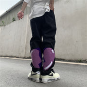 Hip hop rock print street pants jeans