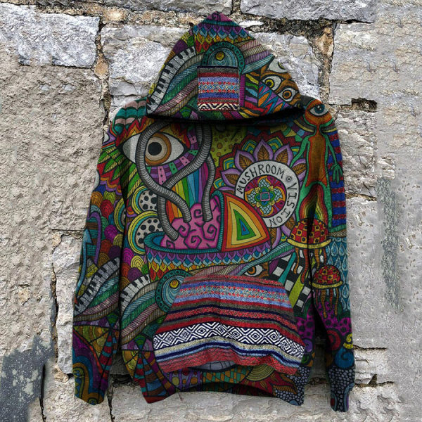 Retro Art Pattern Eye Hoodie