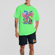 Personalized street print short sleeve suit