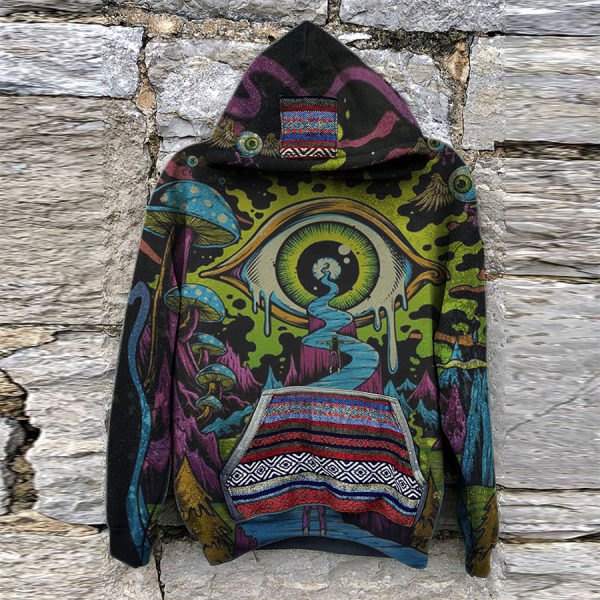 Retro Alien Creature Eye Art Hoodie