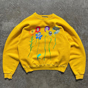 Colored Skull Art Crew Neck Hoodie