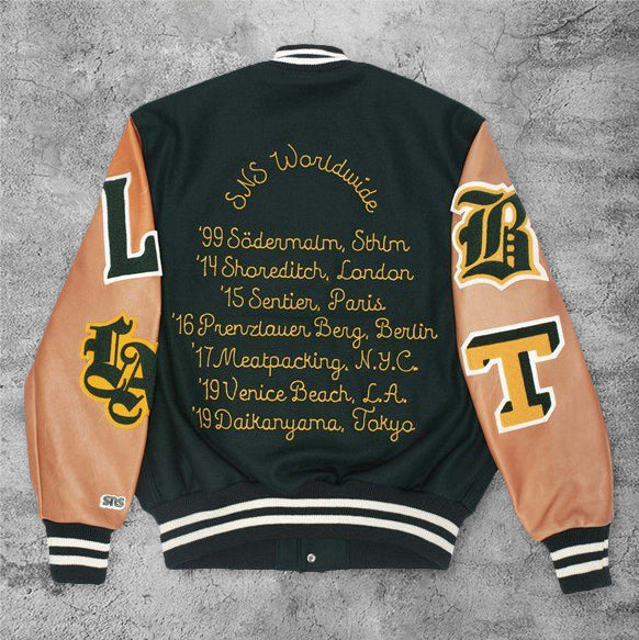 Casual varsity football baseball jacket