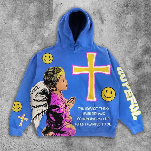 Praying Angel Graphic Hoodie