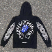 Casual retro punk hip hop street hoodie
