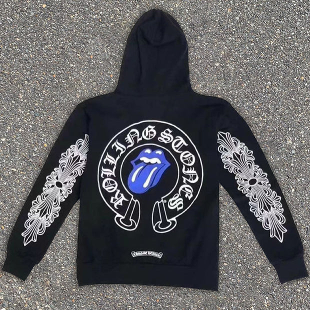 Casual retro punk hip hop street hoodie