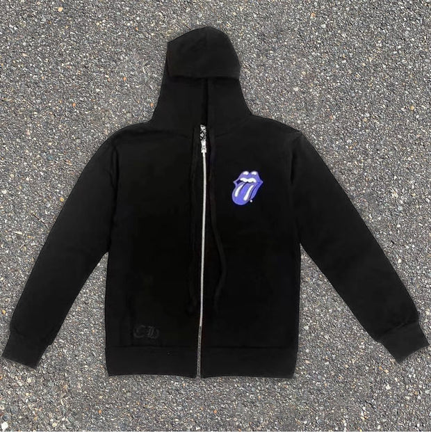 Casual retro punk hip hop street hoodie