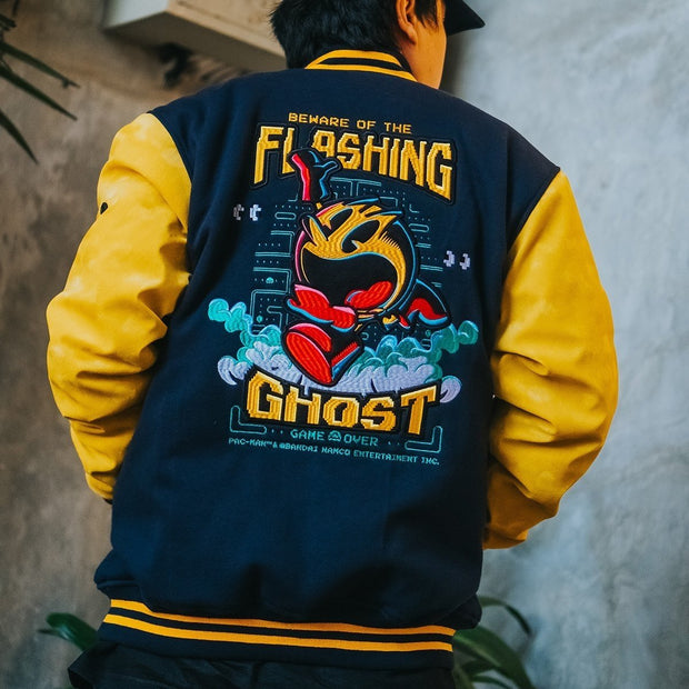 Casual game loophole baseball jacket