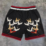 Art Retro Flying Crane Fashion Pattern Shorts
