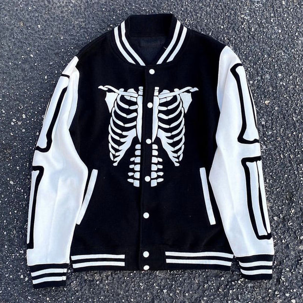 Fashion personality college style baseball uniform jacket men