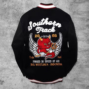 Casual tiger devil rugby baseball jacket