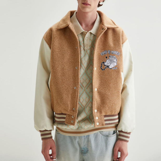 Trendy retro print street baseball uniform jacket jacket